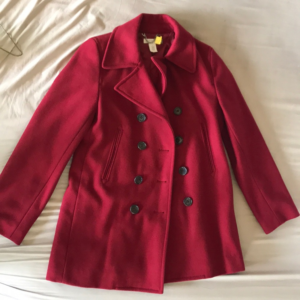 J. Crew Red Wool Coat